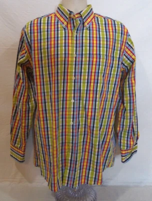 Barry Bricken Large Multicolored Plaid Button Up Shirt - Image 1 of 4