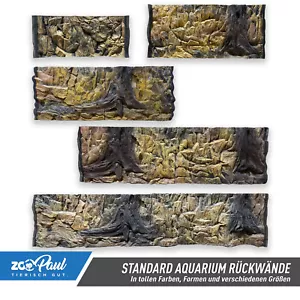 Aquarium Wand in 3D 50x30cm bis 200x60cm Terrarien Fels Strucktur Rückwand NEU - Bild 1 von 98