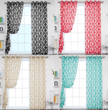 2 Piece Solid Sheer Window Curtains/drape/panels/tre atment size 54" x 84"