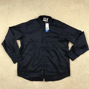 Adidas Originals Mens Large Rifta City Boy Shirt Blue Striped IC8406 New - Picture 1 of 9