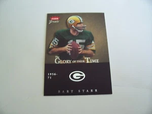 2004 FLEER FOOTBALL GREATS, BART STAR THE GLORY OF THEIR TIME INSERT #ed/ - Picture 1 of 2