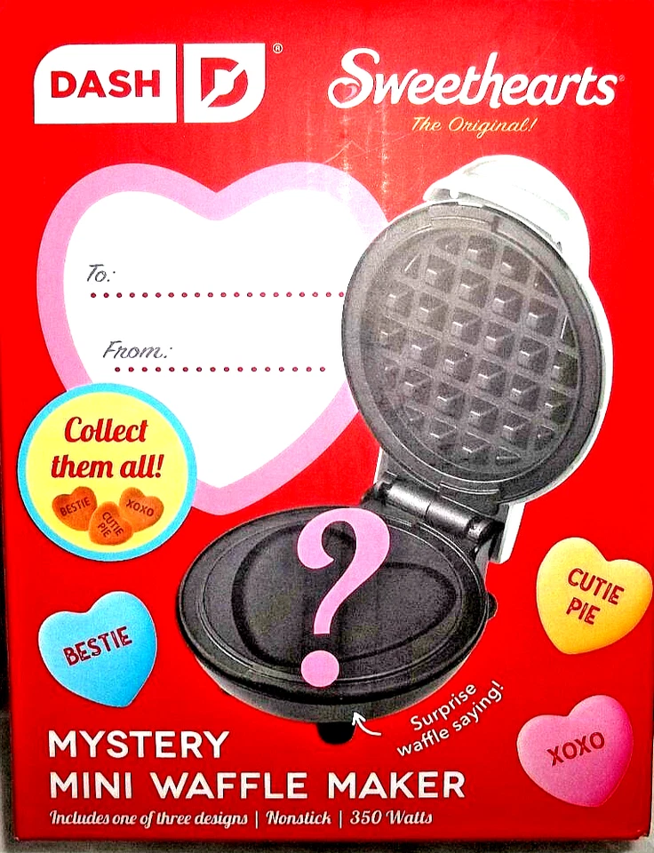 Dash Sweethearts Mystery Mini Waffle Maker Valentines Day Heart