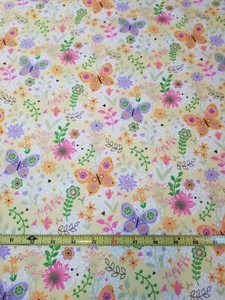 Joann Patterned Trap Butterfly Super Snuggle Flannel Cotton Fabric – 2 Yards - Picture 1 of 2