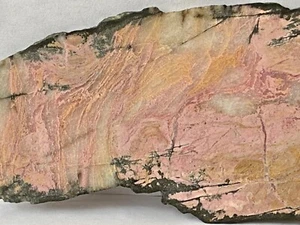 8" 277g "Universal Love" ~ ROSY PINK RHODONIT Lapidarplatte für Kabinen C1394 - Bild 1 von 11