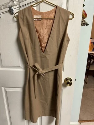 Vestido para mujer Carol Rogers vintage años 70 60 lana cambio sin mangas beige crema Foto 1 de 4