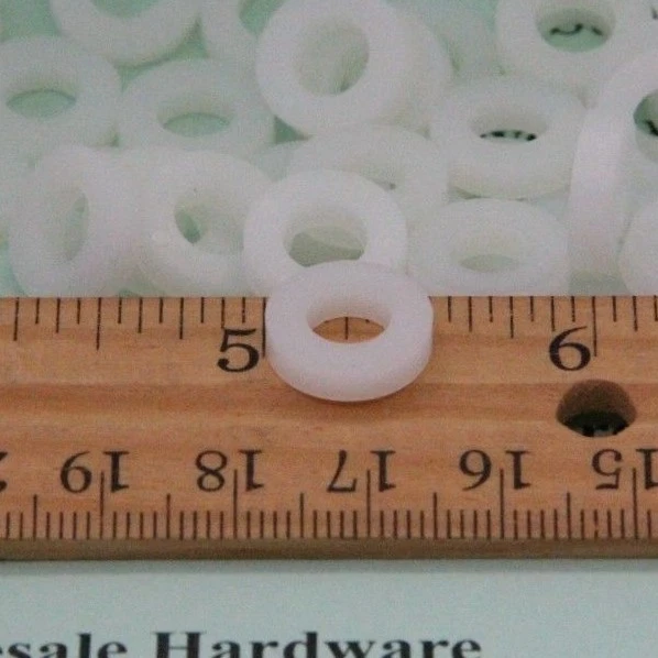 Нейлоновая плоская прокладка для стиральной машины 1/4 0,5 дюйма внешний диаметр 0,257 дюйма внутренний диаметр 0,125 дюйма длинный выбор количества - Изображение 1 из 4