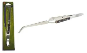 6.1/2” Curved Fiber Grip Cross Action Tweezer, Blister Pack - Picture 1 of 4