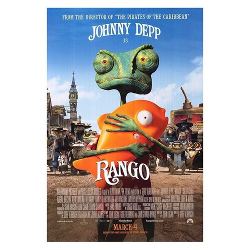 Rango starring Johnny Depp mini movie poster Rolled | eBay