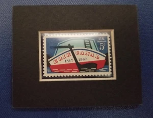 SELLO POSTAL DE EE. UU. 1967 GENUINO MATE SIN USAR EN HONOR AL CANAL DE ERIE - Imagen 1 de 2