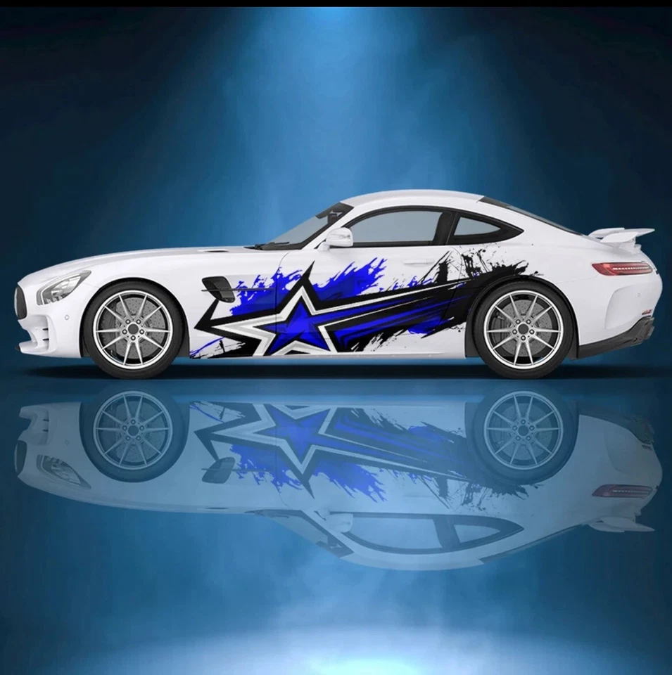 Calcomanía All Cars STAR STARS para coche mini camión o deportivo compacto ambos lados multi Foto 1 de 1