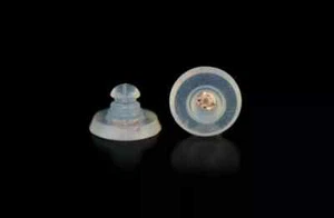 Orecchino posteriore in silicone gelatina oro rosa 14 kt per pezzo e coppia orecchini reperti - Foto 1 di 9