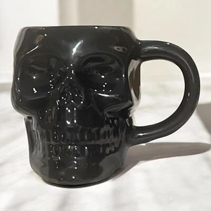 Figural Black Skull Character Mug Gothic Halloween New - Picture 1 of 8