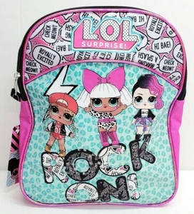 LOL SURPRISE ROCK ON! 11" BACKPACK BOOK BAG PINK BLACK SCHOOL KIDS GIRLS NEW - Picture 1 of 5