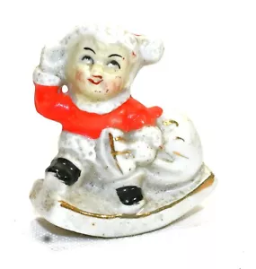 Figura mecedora Darling Mid Century Christmas Girl - Porcelana coleccionable - Imagen 1 de 5