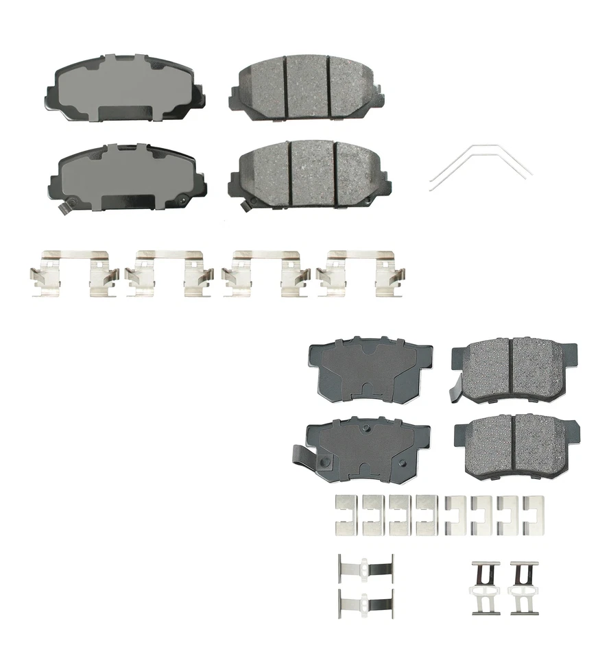 Akebono ProACT Front and Rear Ceramic Brake Pad Kit For Acura ILX 2.4L L4 Sedan - Изображение 1 из 1