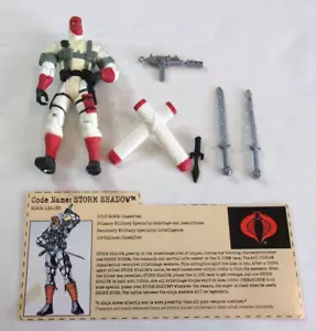 Suelto 100% Completo 2002 Storm Shadow Versión 7 con Tarjeta de Archivo GI Joe ¡Envío Gratis! - Imagen 1 de 1