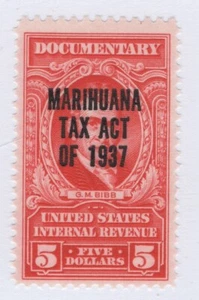 Series of 1962, US Marihuana Tax Act of 1937 RJM6 - $5 Dollars - MNH VF/XF - Picture 1 of 3