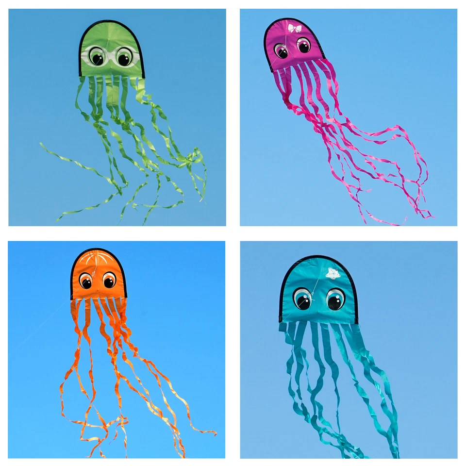 Kinderdrachen Draki Flugdrachen 160cm lang mit Schnur Drache Krake Einleiner - Bild 1 von 1