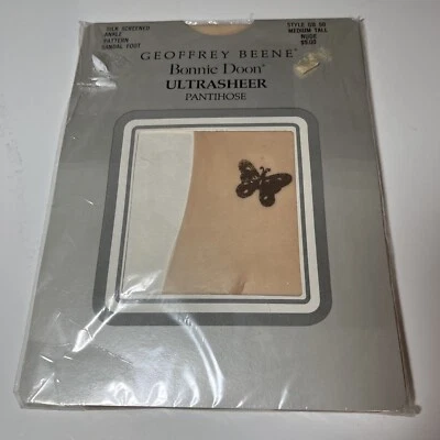 Geoffrey Beene Colección Bonnie Doon Pantimedias Transparentes Mariposa Estrás Tobillo Foto 1 de 4