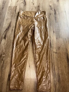 Tagoo Womens Stretchy Faux Leather Leggings Pants Brown High Waisted XL NEW - Picture 1 of 7
