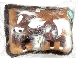 Jaag Peluche Cavallo 3D Lancio Cuscino Morbido Mare con Doppio Puledro Vintage 15x11 Nuovo con etichette HTF - Foto 1 di 12