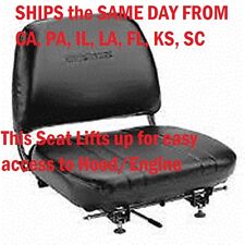 NEW UNIVERSAL FOLDING VINYL FORKLIFT SEAT FITS CLARK CAT HYSTER YALE TOYOTA