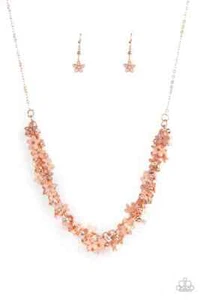 NEW, Jewelry, Women, Necklace, Copper, Rhinestones, Floral, Fashion - Picture 1 of 3
