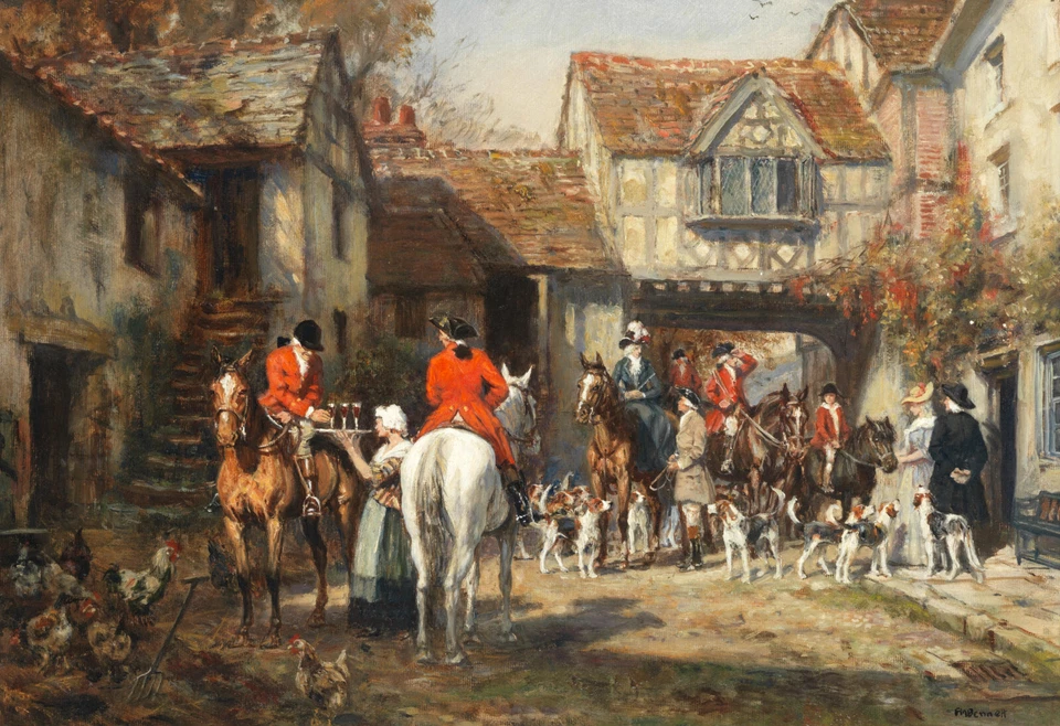 Frank Moss Bennett - The Meet(大约 1920 年代)- 17 英寸 x 22 英寸美术印刷品 — 第 1/1 张图片