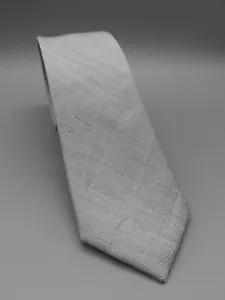 TIE BAR - BHLDN Linen Row Gray Men's Skinny Tie 2.5" - Picture 1 of 3