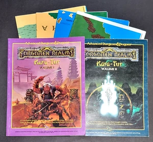 1988 AD&D Forgotten Realms: Kara-Tur 1st Ed TSR 1032 Missing Box & Hex Overlays - Bild 1 von 1