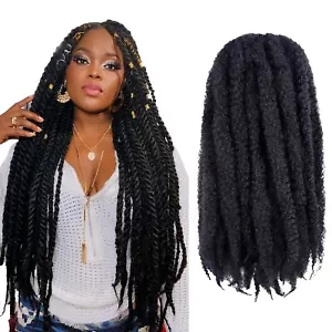 ToyoTress Marley Twist Braiding Hair - 18 Inch 6 Packs Black For Faux Locs 1B-6P - Picture 1 of 9