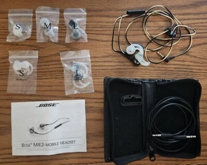 Bose MIE2i Headset Black, unused earpieces, carry case, and in working condition - Picture 1 of 3