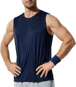 Haimont Men's Sleeveless Workout Tank Top Dry Fit Moisture Muscle Tee - Small - Picture 1 of 7