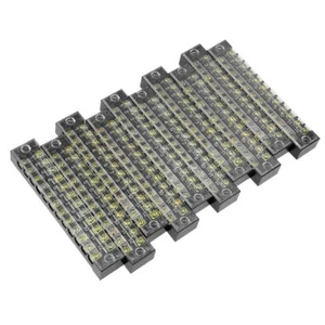 10 x 12 Positions Dual Rows 600V 15A Wire Barrier Block Terminal Strip TB-1512L - Picture 1 of 4
