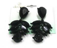Black Gemstone Stud Earring B4172 Free Shipping Fashion Jewelry Cool