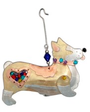 Welsh Corgi Duchess Metal Ornament Nwt Fair Trade Handmade Thailand Year Round