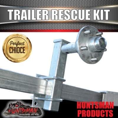Trailer Rescue Kit , Spare Wheel Holder inc hub & S/L bearings. Dolly Wheel Boat - image 1 of 4