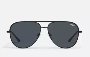 Quay Australia - HIGH KEY Mini 126 Aviator Black Frame / Smoke Polarized Lenses  - Picture 1 of 5