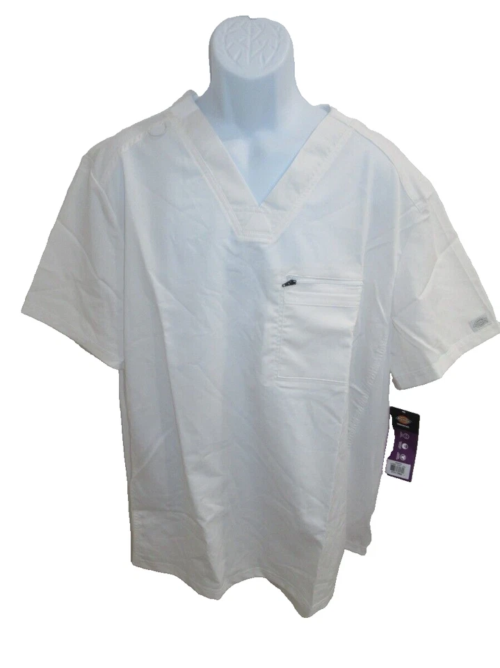 Dickies Medical Balance Men's V-Neck Scrub Top Wine DK865 Size 2XL