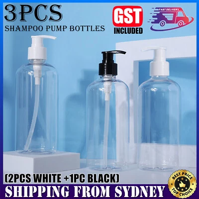 3pcs 500ml Soap Dispenser Shampoo Pump Bottles Cream Lotion Bottle Container AU - image 1 of 4