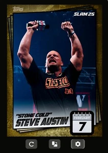 TOPPS WWE SLAM DIGITAL CARD STONE COLD STEVE AUSTIN FRIDAY GOLD  FEBRUARY 7 2025 - Picture 1 of 1