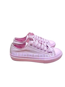 Burberry Larkhall Sneakers in Pink Cotton Canvas Sneakers, Size 36 (EUR) - Picture 1 of 6