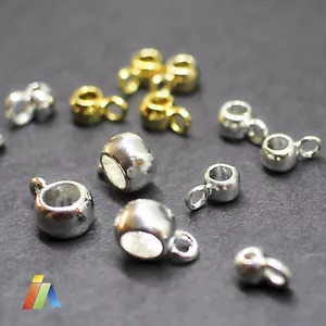 Silver Gold Gunmetal BAILS CHARM Bracelet HANGER BEAD Carrier SPACER Holder. - Picture 1 of 14
