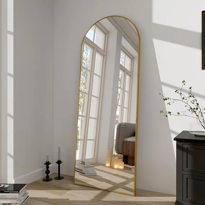 Elegant 71" Full-Length Arch Mirror with Stand for Dressing Rooms & Homes - Image 1 of 4