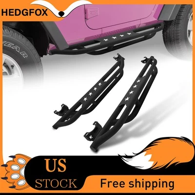 Stylish Running Boards For 2007-18 Jeep Wrangler JK 2 Door w/Stars Easy Access Foto 1 de 4