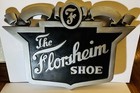 Vintage Original "The Florsheim Shoe" Store Dealer Hanging Sign 27"x19.5"