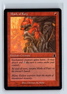 MARK OF FURY – MTG Magic the Gathering Card – Urza's Destiny – Common - Image 1 of 4