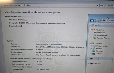ASUS U56E 15" Laptop Intel I5-2450M 4GB 160GB Windows 7 no LCD - Image 1 of 4