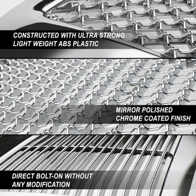 For 1992-1997 Ford F150 F250 F35 F Super Duty Front Bumper Grille Polish Chrome - Image 1 of 4