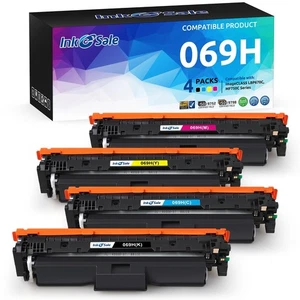 Lot de 4 cartouches de toner haut rendement 069H pour Canon MF753Cdw MF751Cdw LBP674Cdw - Photo 1/2